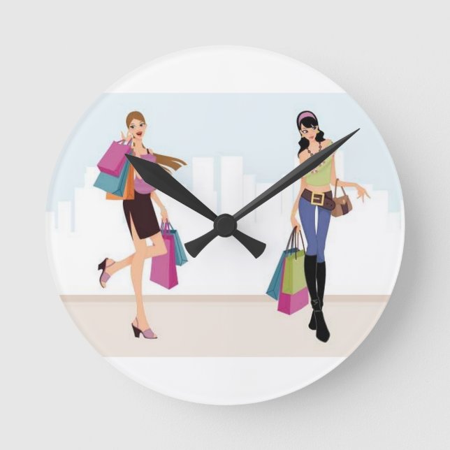 Horloge Ronde Elagant shopping ladies (Recto)