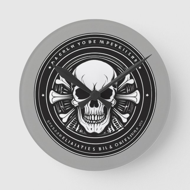 Horloge Ronde Élégance intemporelle : Conception de l'horloge mu (Recto)