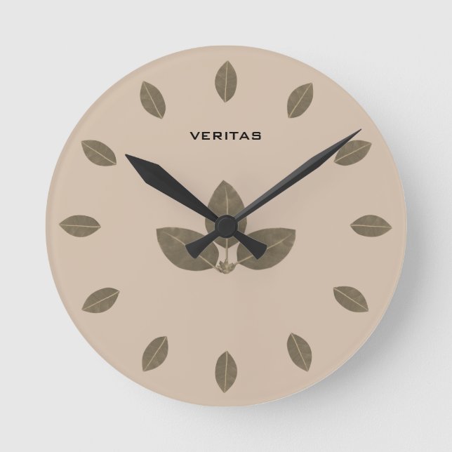 Horloge Ronde Elegant Bay Tree (Recto)