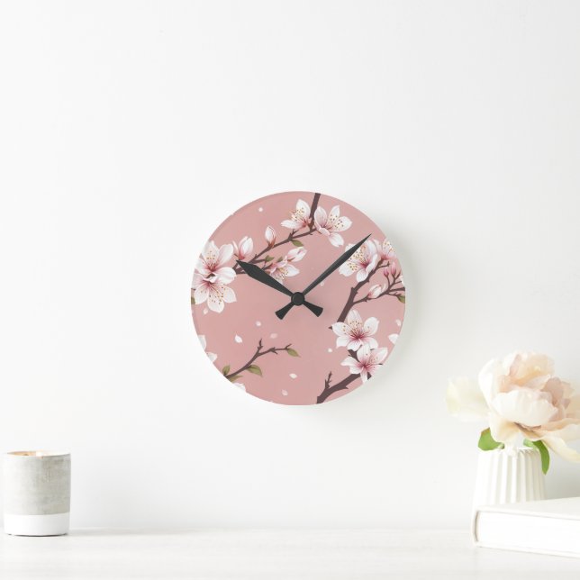 Horloge Ronde Elegant blossoms Clock (Maison)