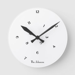 Horloge Ronde Élégant Jumbled Numéros Chambre Bureau Décor Mur
