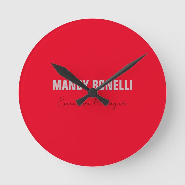 Horloge Ronde Élégant professionnel minimaliste moderne ajouter  (Recto)