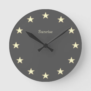 Horloge Ronde Elegant stars de Dark Gray