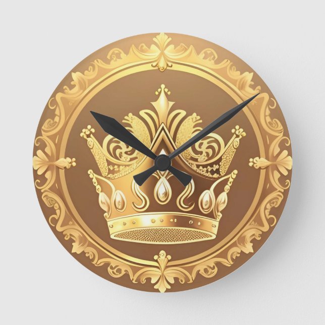 Horloge Ronde Elégante Couronne d'or (Recto)