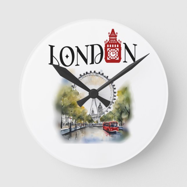 Horloge Ronde Elevate Your Space with London's Iconic Big Ben (Recto)