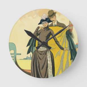 Horloge Ronde Elle et Lui, 1921 (copie de pochoir)