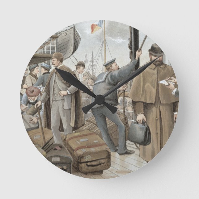 Horloge Ronde Embarquement à Tilbury, de 'P & O Pencillings (Recto)