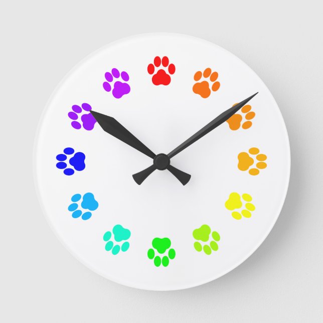 Horloge Ronde Empreinte arc-en-ciel (Recto)