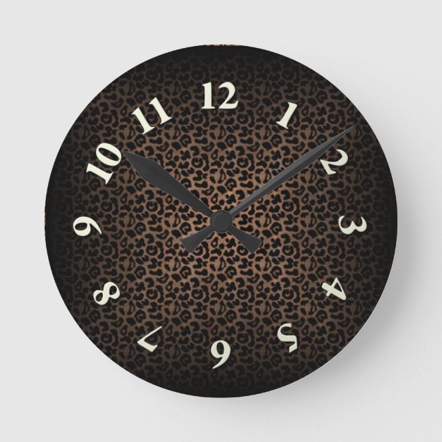 Horloge Ronde Empreinte de léopard (Recto)