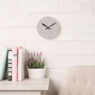 Horloge Ronde Empreinte de léopard Glam 2 #motif #design