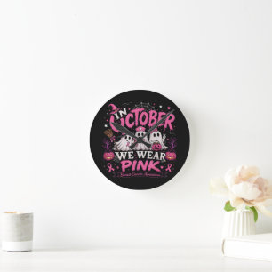 Horloge Ronde en octobre nous portons du rose pour la sensibilis