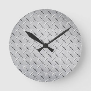 Horloge ronde en plaque de diamant