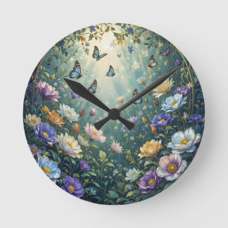 Horloge Ronde Enchanting Secret Garden to Dream About