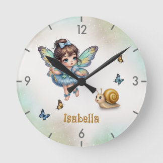 Horloge Ronde Enfants de fées adorables