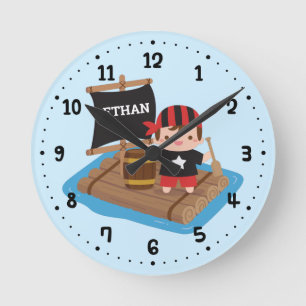 Horloge Ronde Ensemble de décoration murale pour enfants avec ga