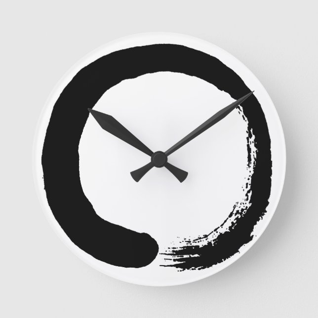 Horloge Ronde Enso Circle Zen Calligraphie (Recto)