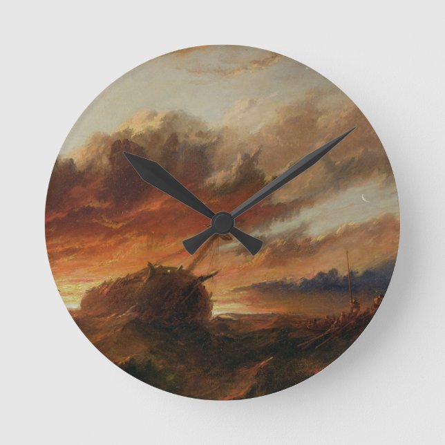 Horloge Ronde épave, c.1850 (huile sur toile) (Recto)