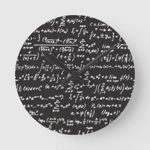 Horloge Ronde Équations mathématiques du tableau noir