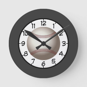 Horloge Ronde Équipe de baseball Coach de jeu Famille Amie Amuse