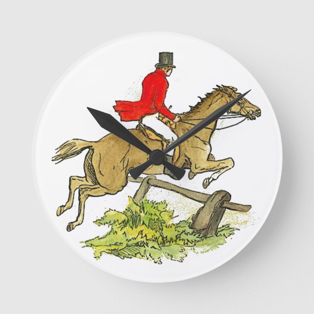 Horloge Ronde Équitation de pullover de chasseur de chasse de (Recto)