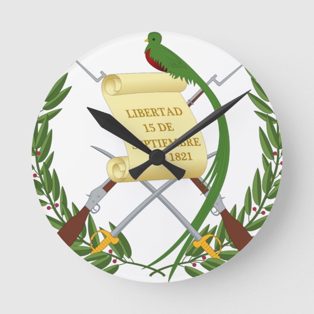Horloge Ronde Escudo de armas de Guatemala (Recto)