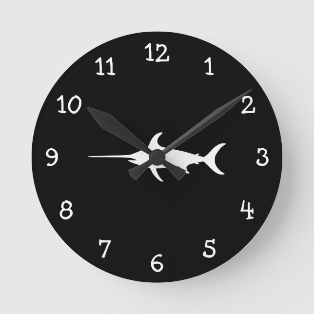 Horloge Ronde Espadon blanc (Recto)