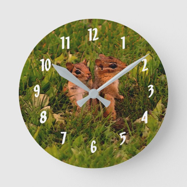 Horloge Ronde Espèce animale de Cute Baby (Recto)