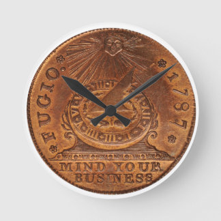 Horloge Ronde Esprit de cent de Fugio votre penny d'en cuivre