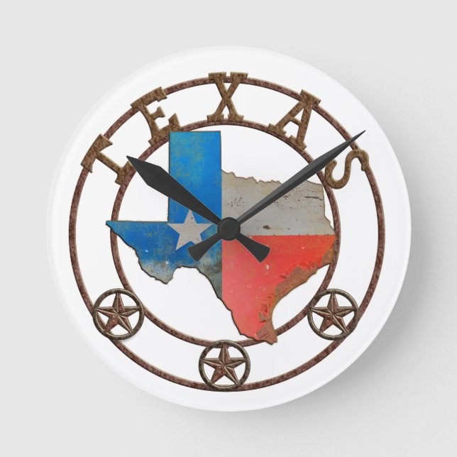 Horloge Ronde État du Texas Fer forgé (Recto)