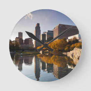 Horloge Ronde États-Unis, Nebraska, Omaha, Gene Leahy Mall, Sky