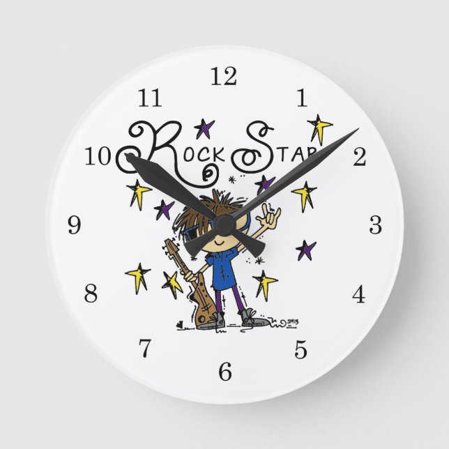 Horloge Ronde Étoile rock Brunette (Recto)