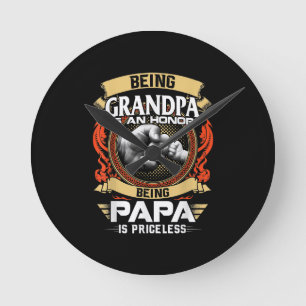 Horloge Ronde Être Grand-Père Est Un Honneur Être PaPa Est In