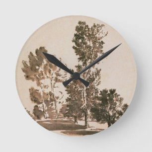 Horloge Ronde Étude d'arbre (stylo et encre sur le papier)