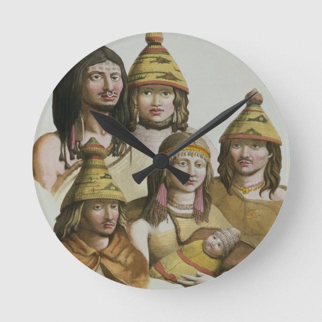 Horloge Ronde Études des natifs américains (litho de couleur) (Recto)