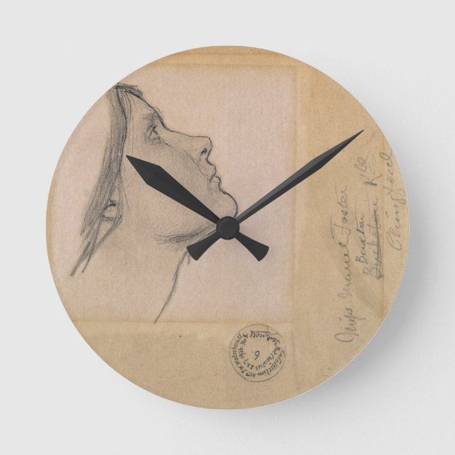 Horloge Ronde Étudiez pour le "Lamia", c.1904-05 (le crayon sur (Recto)