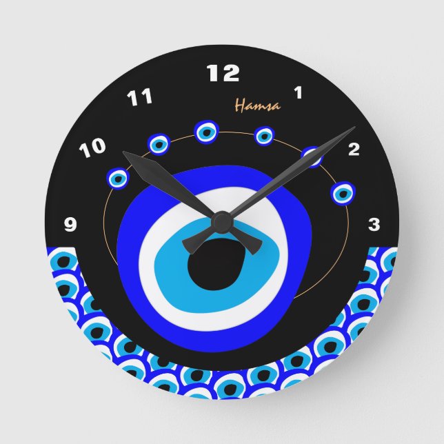 Horloge Ronde Evil Eye Talisman & arabe Amulet /turc, grec (Recto)