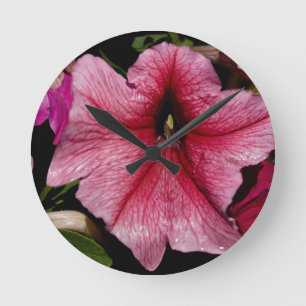 Horloge Ronde Explosion Florale