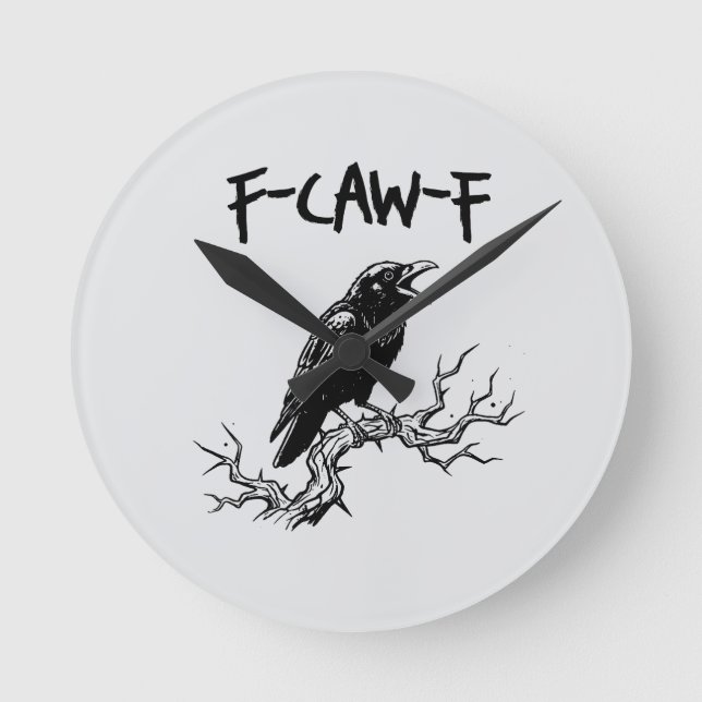 Horloge Ronde f-caw-f crow raven pun (Recto)