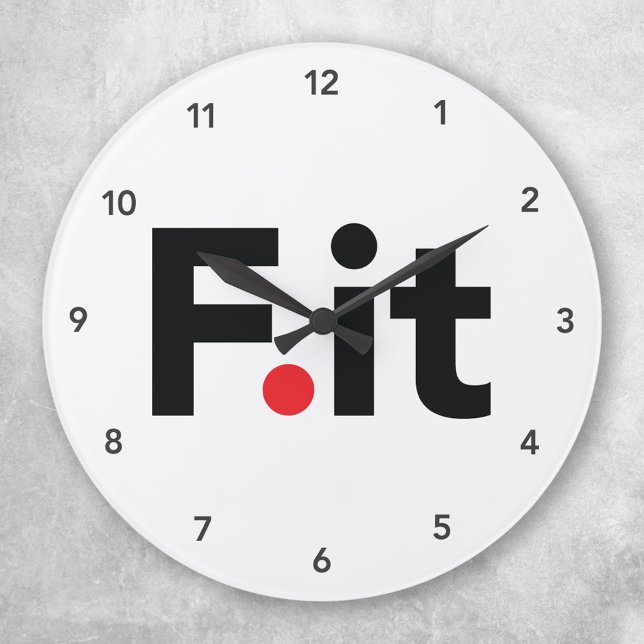 Horloge Ronde F It Anti Fitness Slogan (Créateur téléchargé)