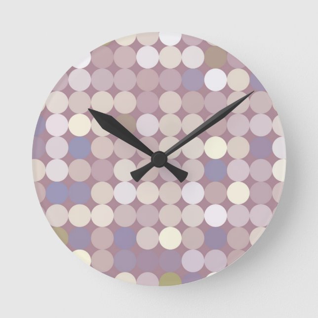 Horloge Ronde Fabric circles abstract pattern (Recto)