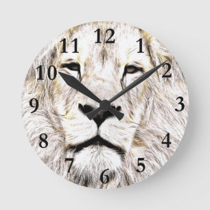 Horloge Ronde Face de leão Lion Face de Löwen-Gesicht Face de Li