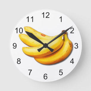 Horloge Ronde Faire des bananes