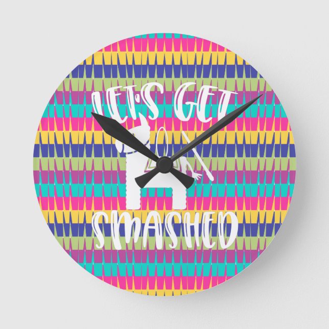 Horloge Ronde Faisons fondre Funny Pinata (Recto)