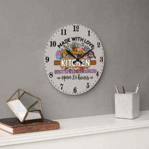 Horloge Ronde fait avec amour cuisine de grand-mère Grande horlo
