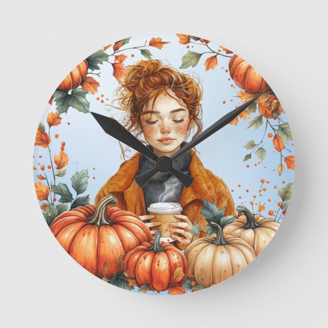 Horloge Ronde Fall themed Wall Clock (Recto)