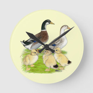 Horloge Ronde Famille Silver Appleyard