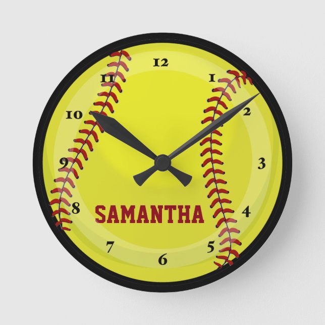 Horloge Ronde Fan de softball (Recto)