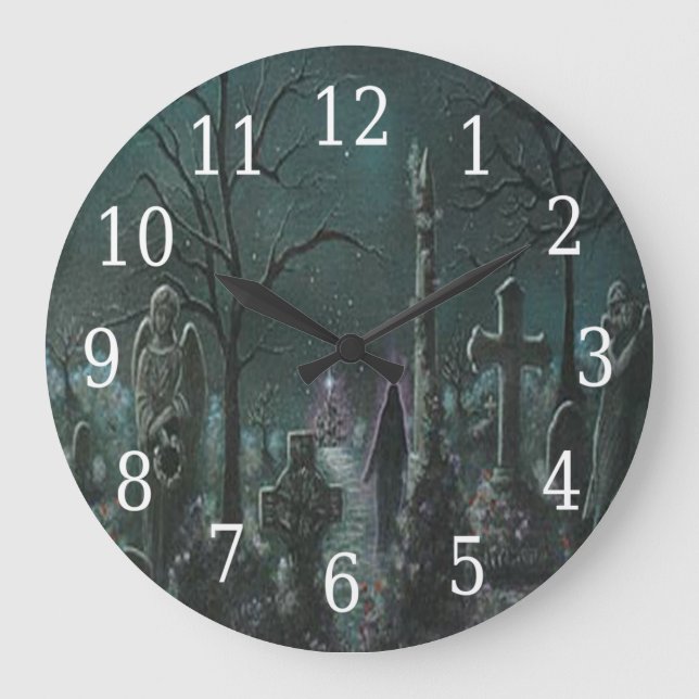 Horloge ronde fantôme du cimetière (Recto)
