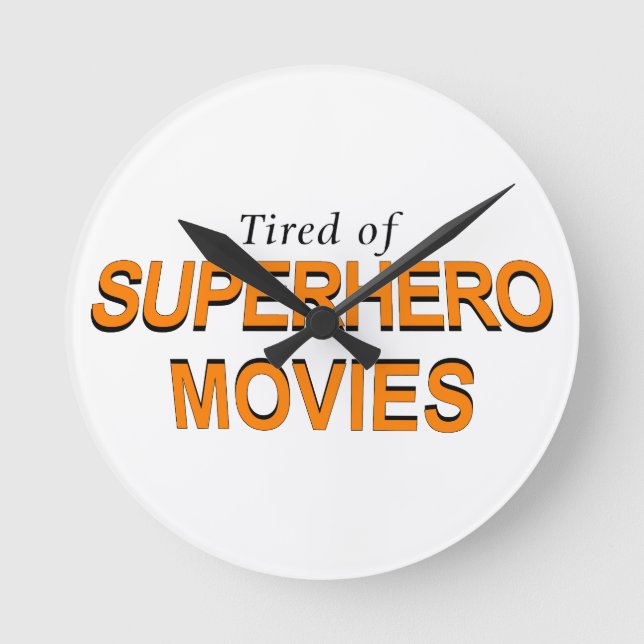 Horloge Ronde Fatigué Des Films Superhero (Recto)