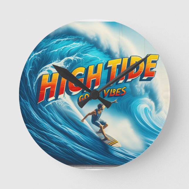 Horloge Ronde Faux Wrapped Canvas Print (Recto)